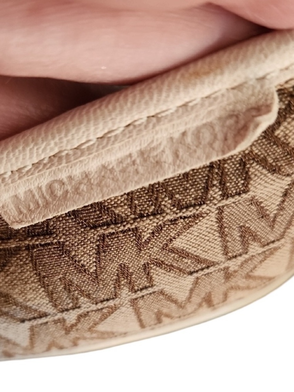 Michael Kors Tan Logo Canvas Lace-Up Flats - Picture 4 of 7